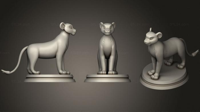 Статуэтки львы тигры сфинксы (Нола, STKL_0371) 3D модель для ЧПУ станка